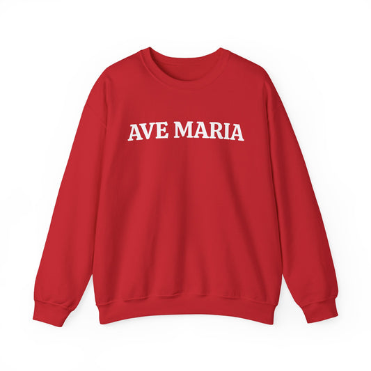 Ave Maria Crewneck Sweatshirt — Catholic Prayer Pullover