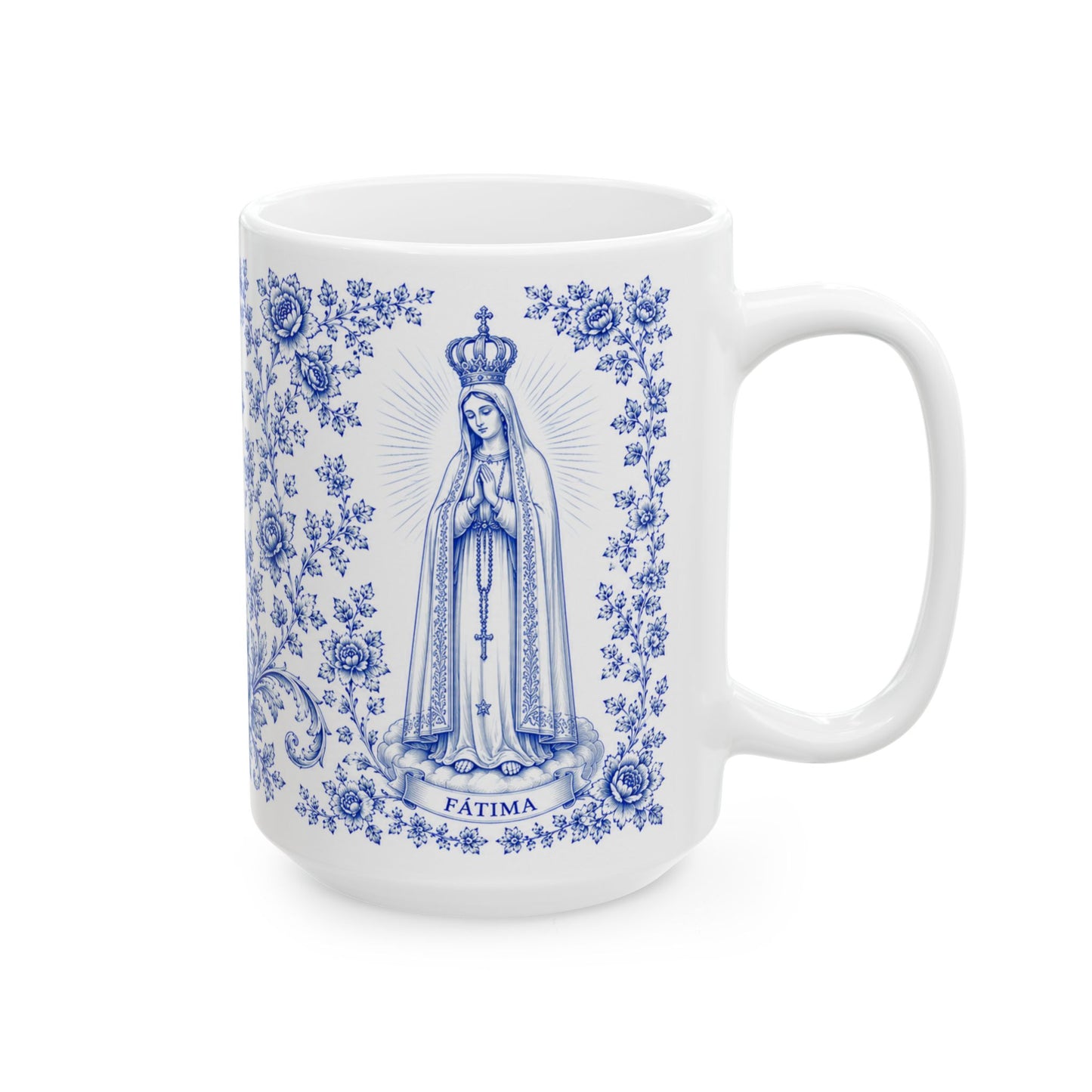 Our Lady of Fatima Ceramic Mug — Catholic Prayer 15oz