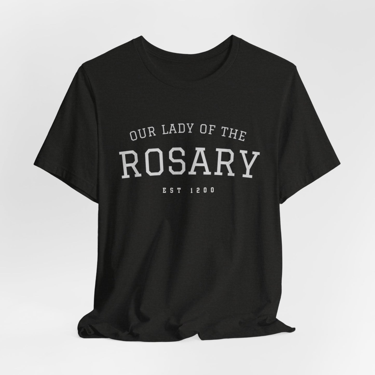 Our Lady of the Rosary Tee — Catholic Marian Prayer T‑Shirt