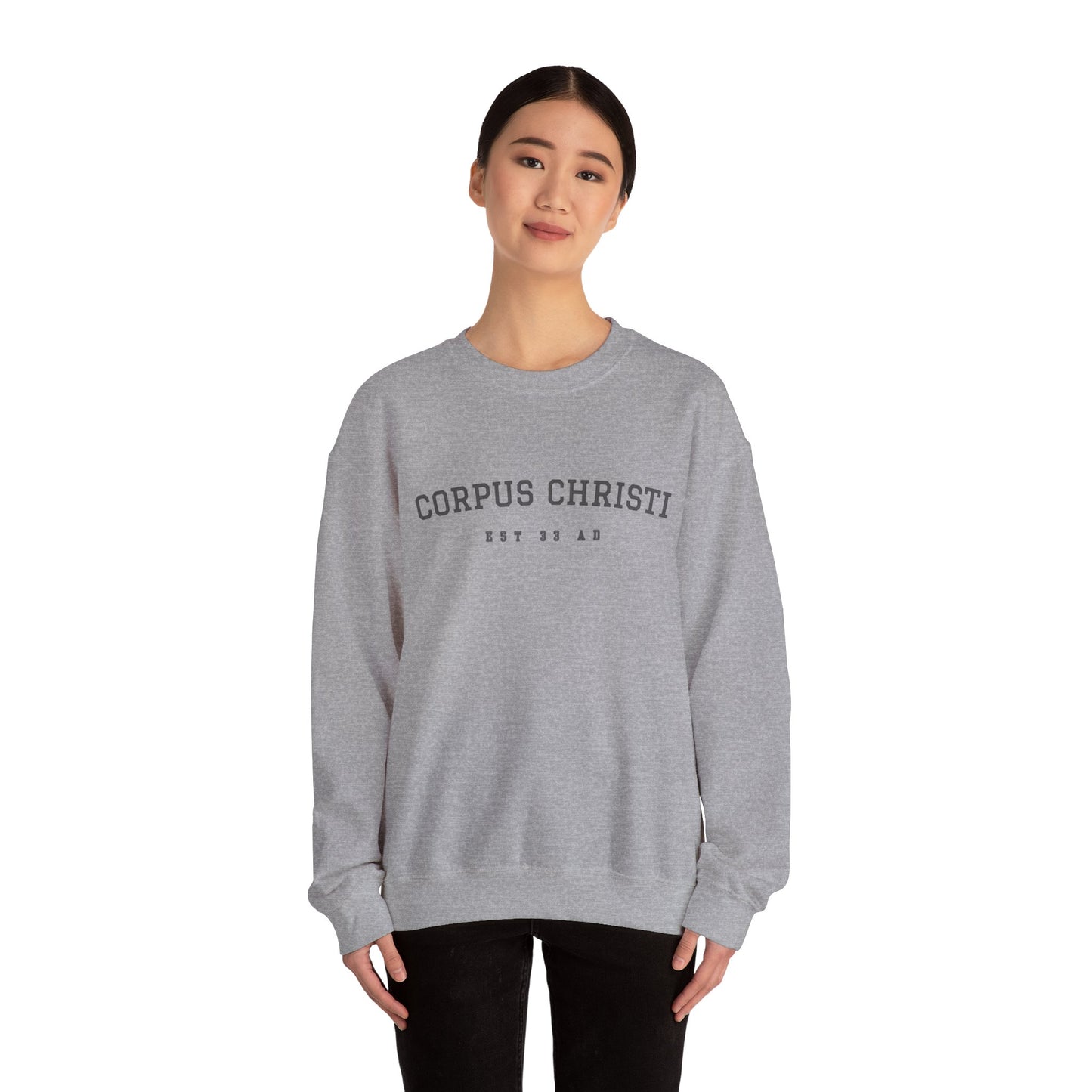 Corpus Christi Est. 33 AD Catholic Crewneck Sweatshirt