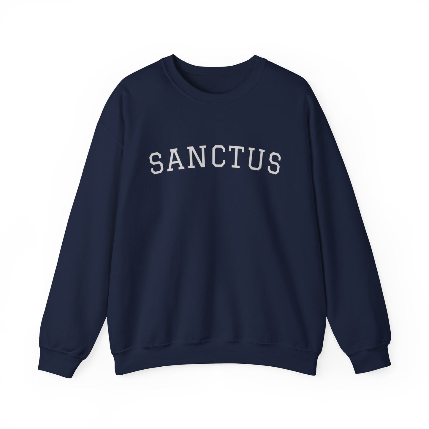 Sanctus Crewneck Sweatshirt — Minimal Latin Catholic Apparel