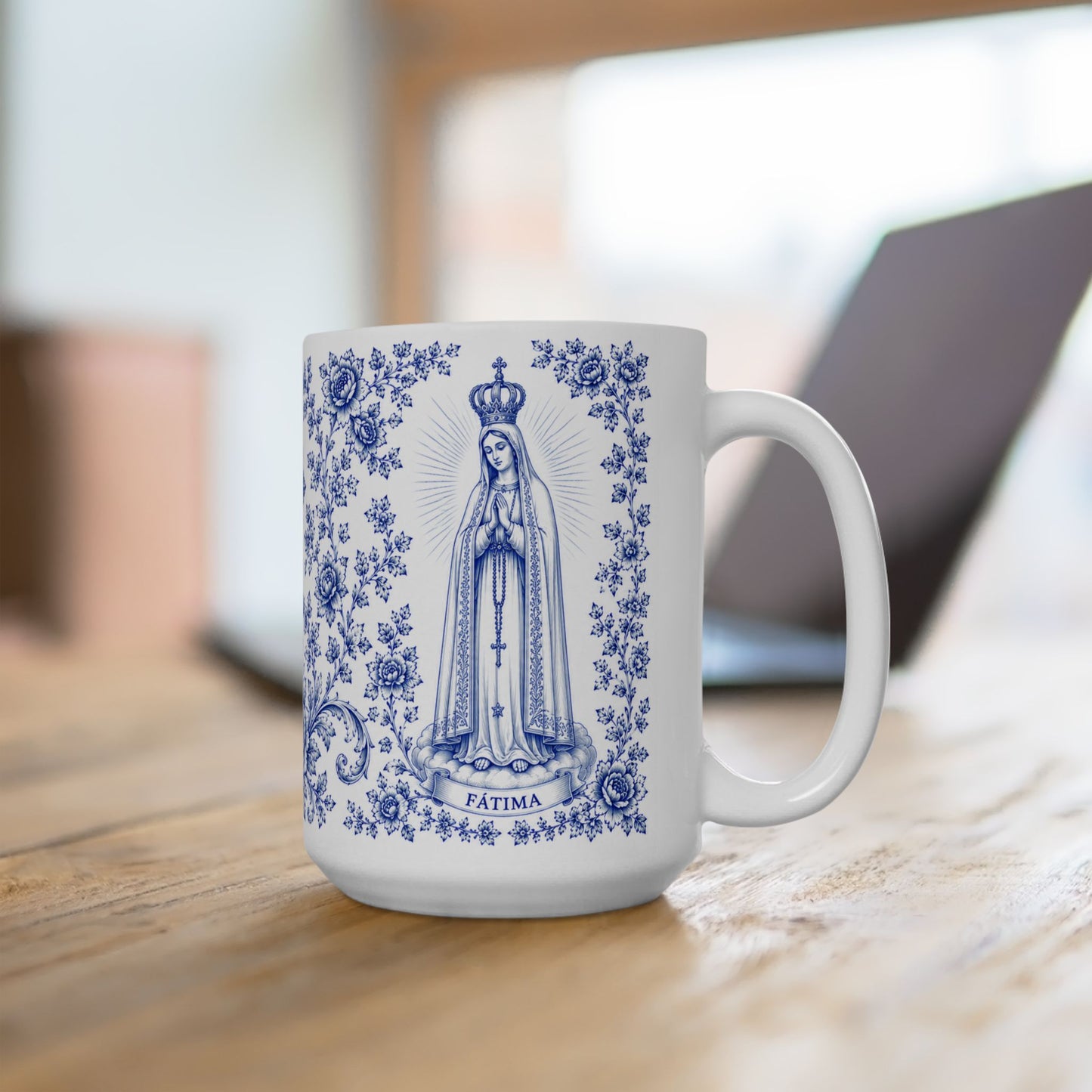 Our Lady of Fatima Ceramic Mug — Catholic Prayer 15oz