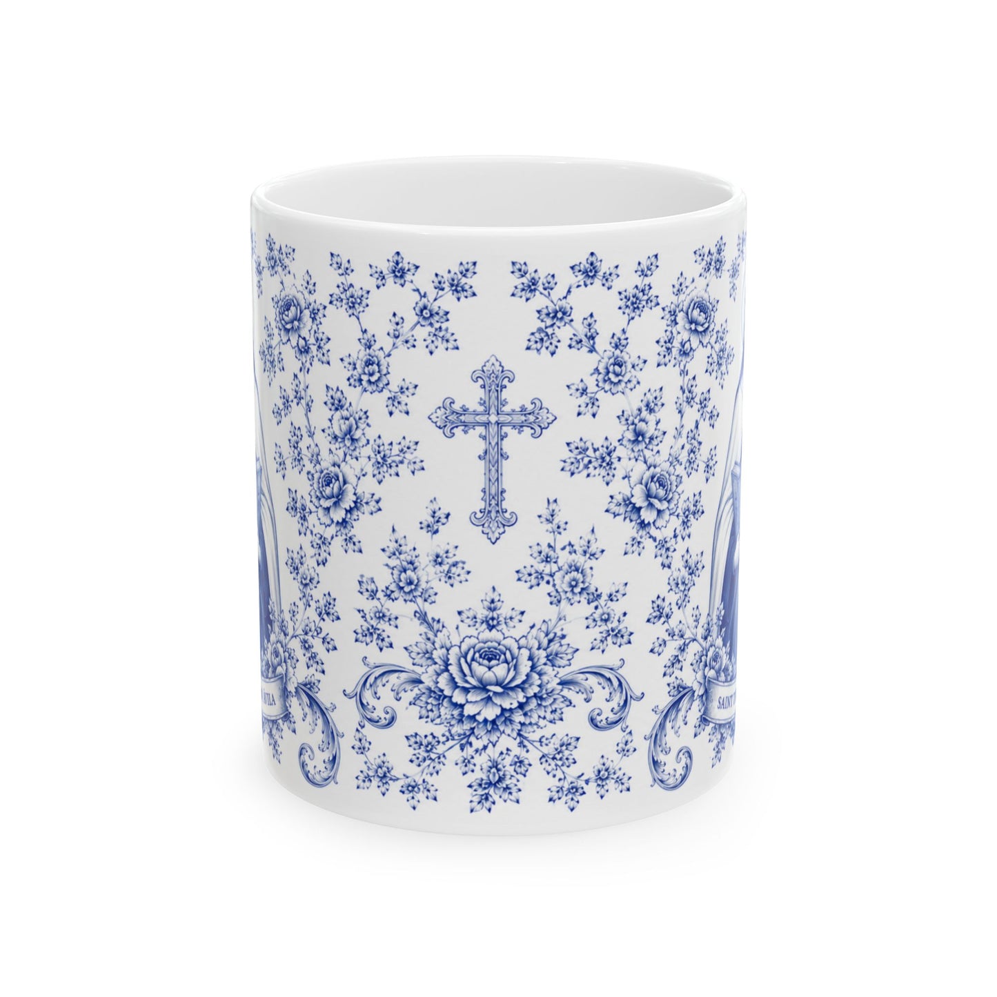 Saint Therese of Avila Ceramic Mug — Catholic Saint Prayer Mug (11oz & 15oz)