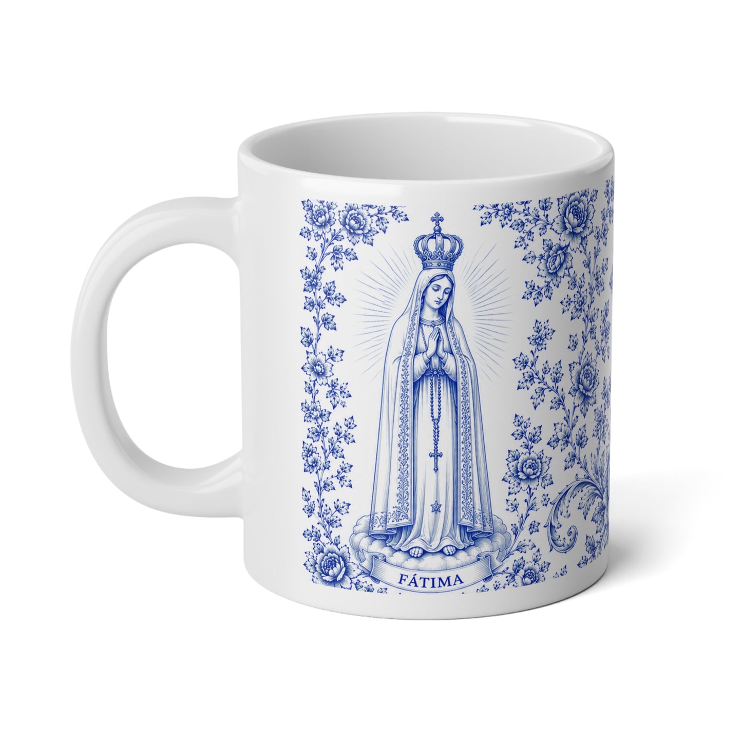 Our Lady of Fatima Jumbo Mug — 20oz Catholic Prayer Coffee Cup