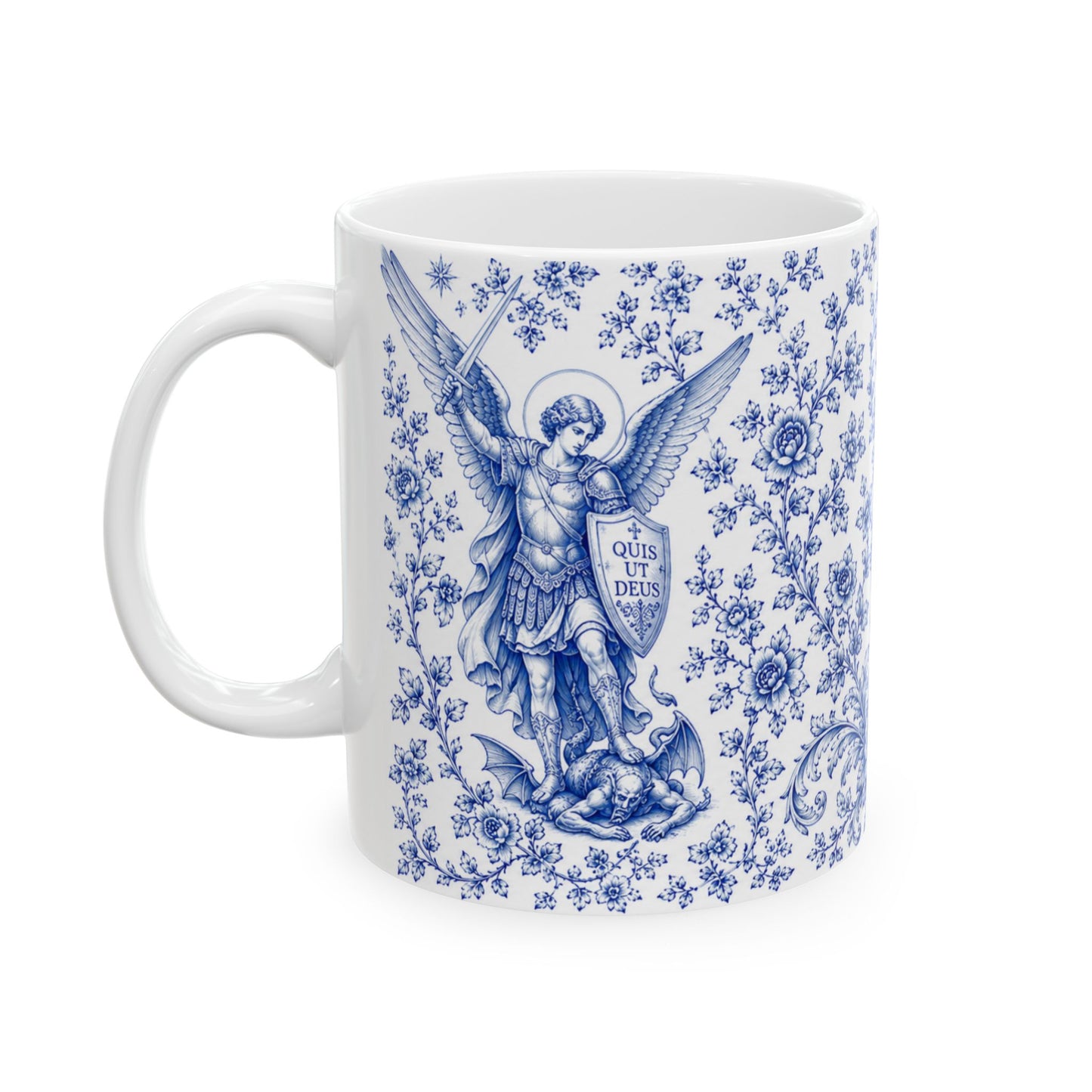 Saint Michael Ceramic Mug — Catholic Angel Coffee Mug (11oz & 15oz)