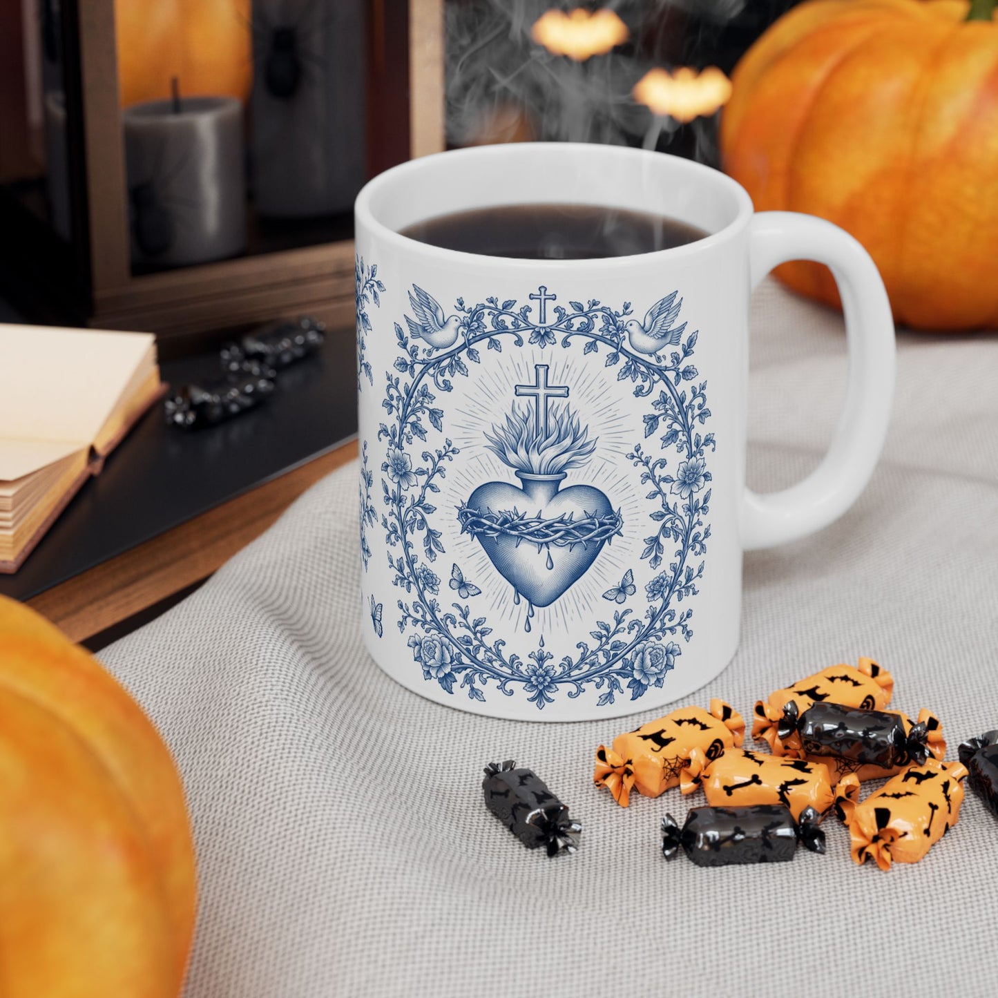 Sacred Heart of Jesus Ceramic Mug — Catholic Faith Coffee Cup (11oz/15oz)