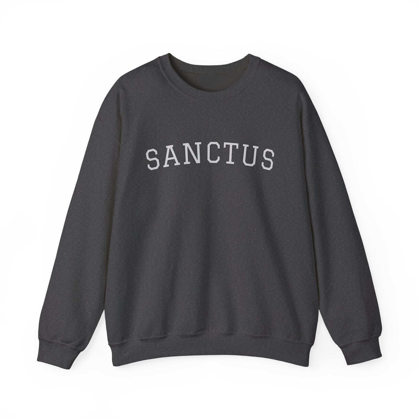 Sanctus Crewneck Sweatshirt — Minimal Latin Catholic Apparel