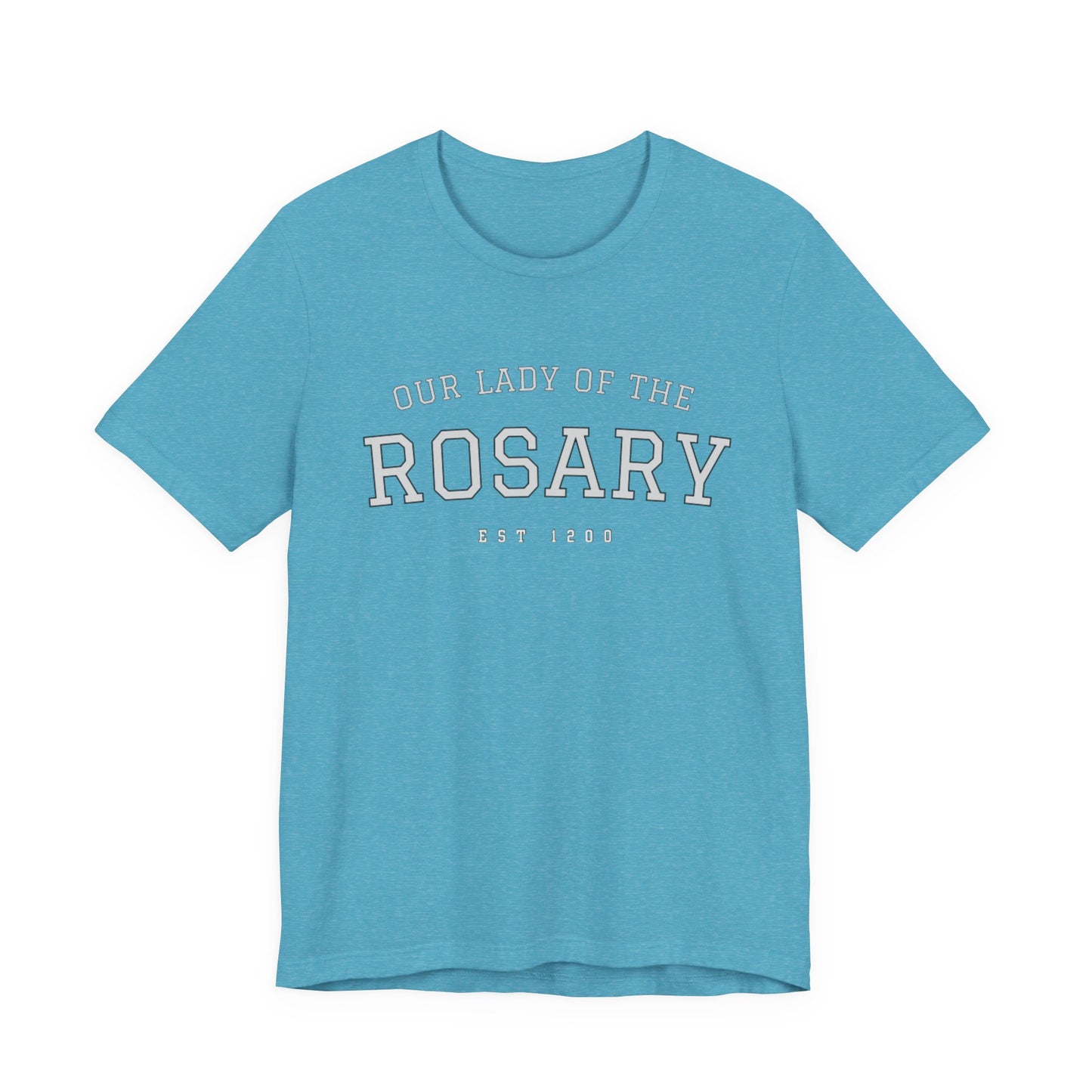 Our Lady of the Rosary Tee — Catholic Marian Prayer T‑Shirt