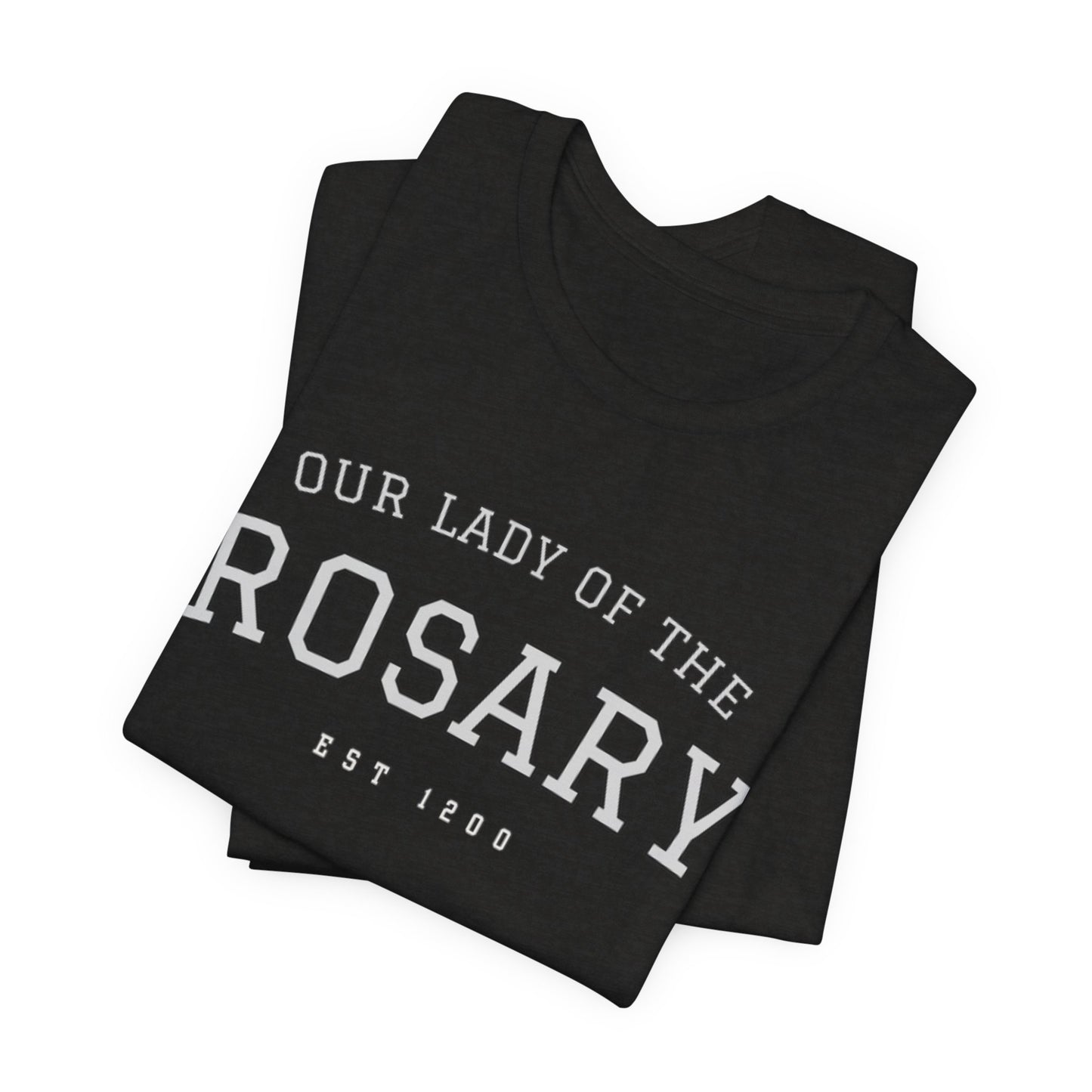 Our Lady of the Rosary Tee — Catholic Marian Prayer T‑Shirt
