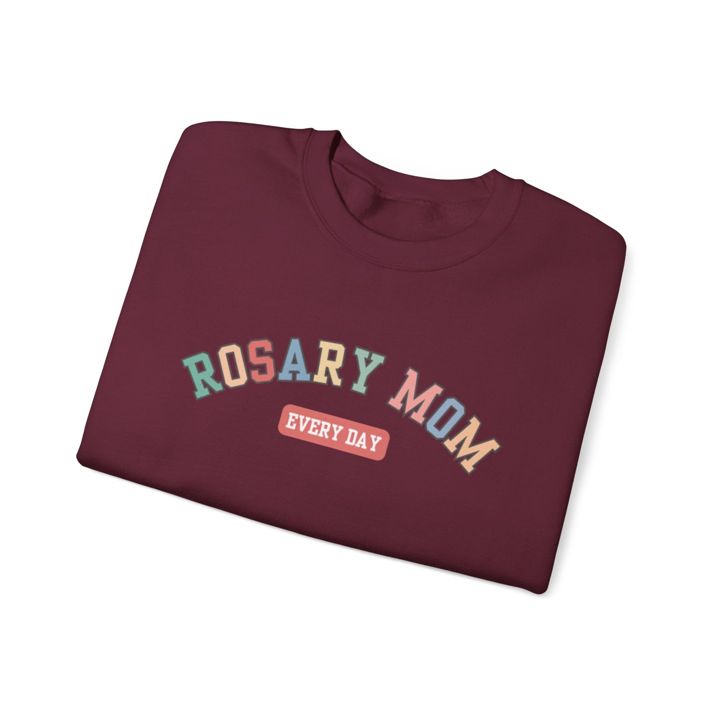 Rosary Mom Catholic Crewneck Sweatshirt