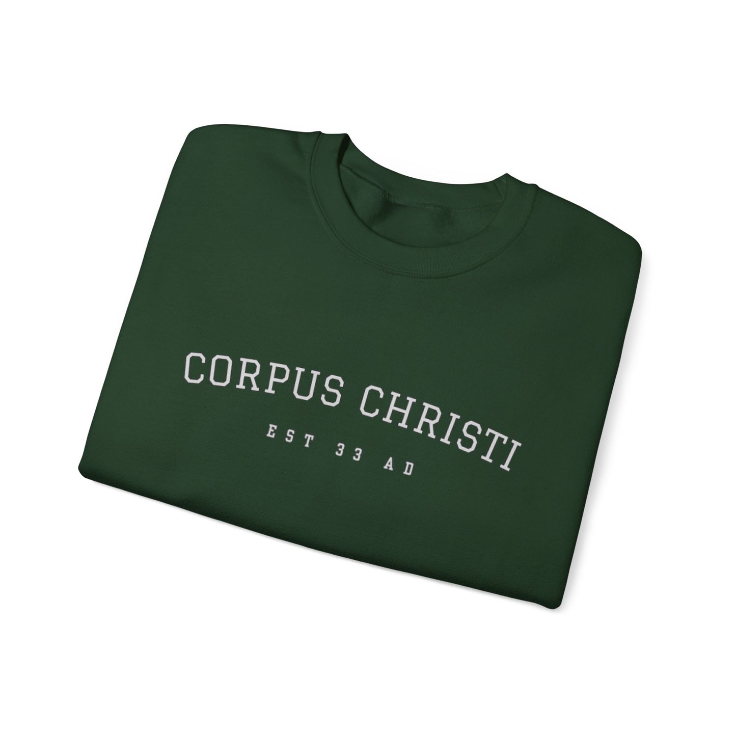 Corpus Christi Est. 33 AD Catholic Crewneck Sweatshirt