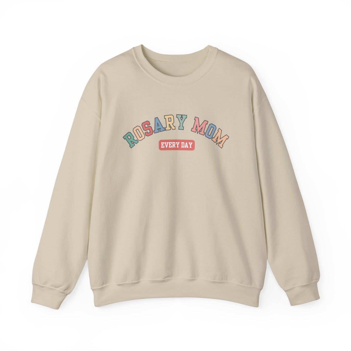 Rosary Mom Catholic Crewneck Sweatshirt