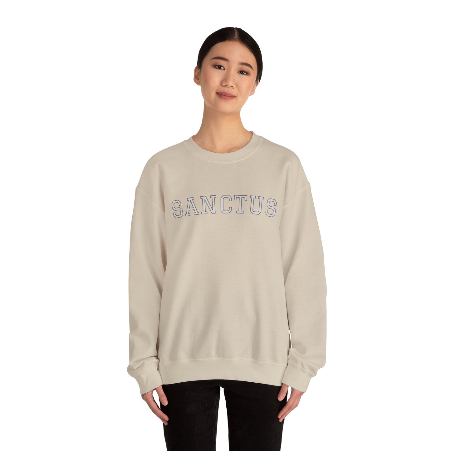 Sanctus Crewneck Sweatshirt — Minimal Latin Catholic Apparel