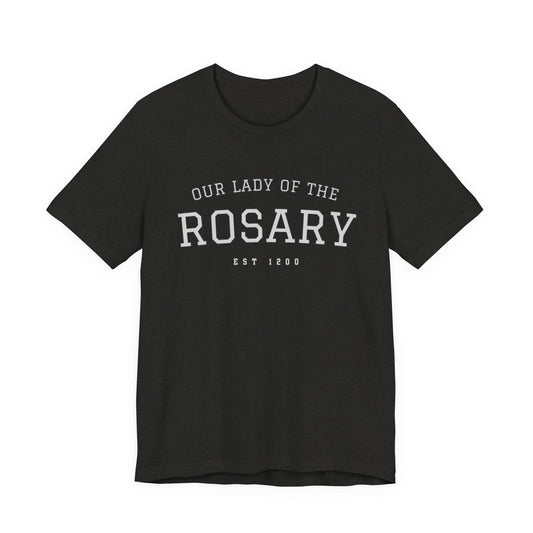 Our Lady of the Rosary Tee — Catholic Marian Prayer T‑Shirt