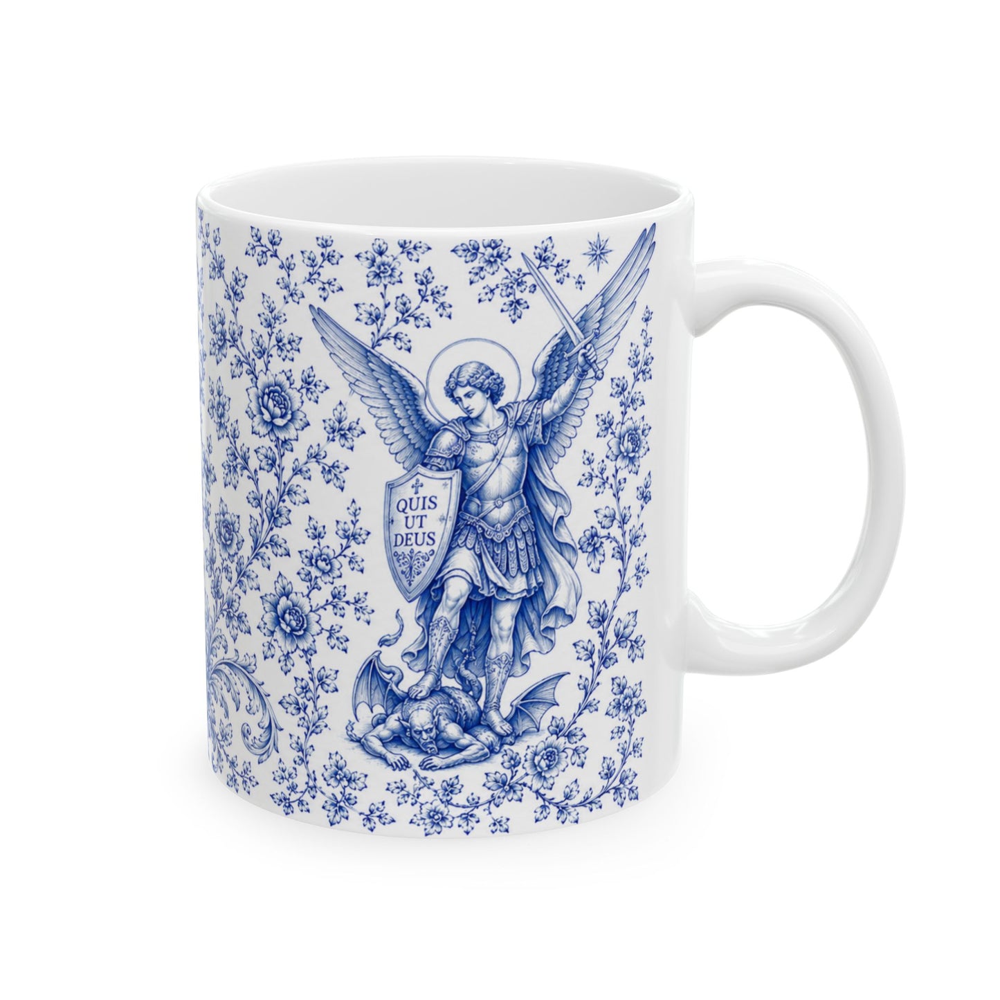 Saint Michael Ceramic Mug — Catholic Angel Coffee Mug (11oz & 15oz)