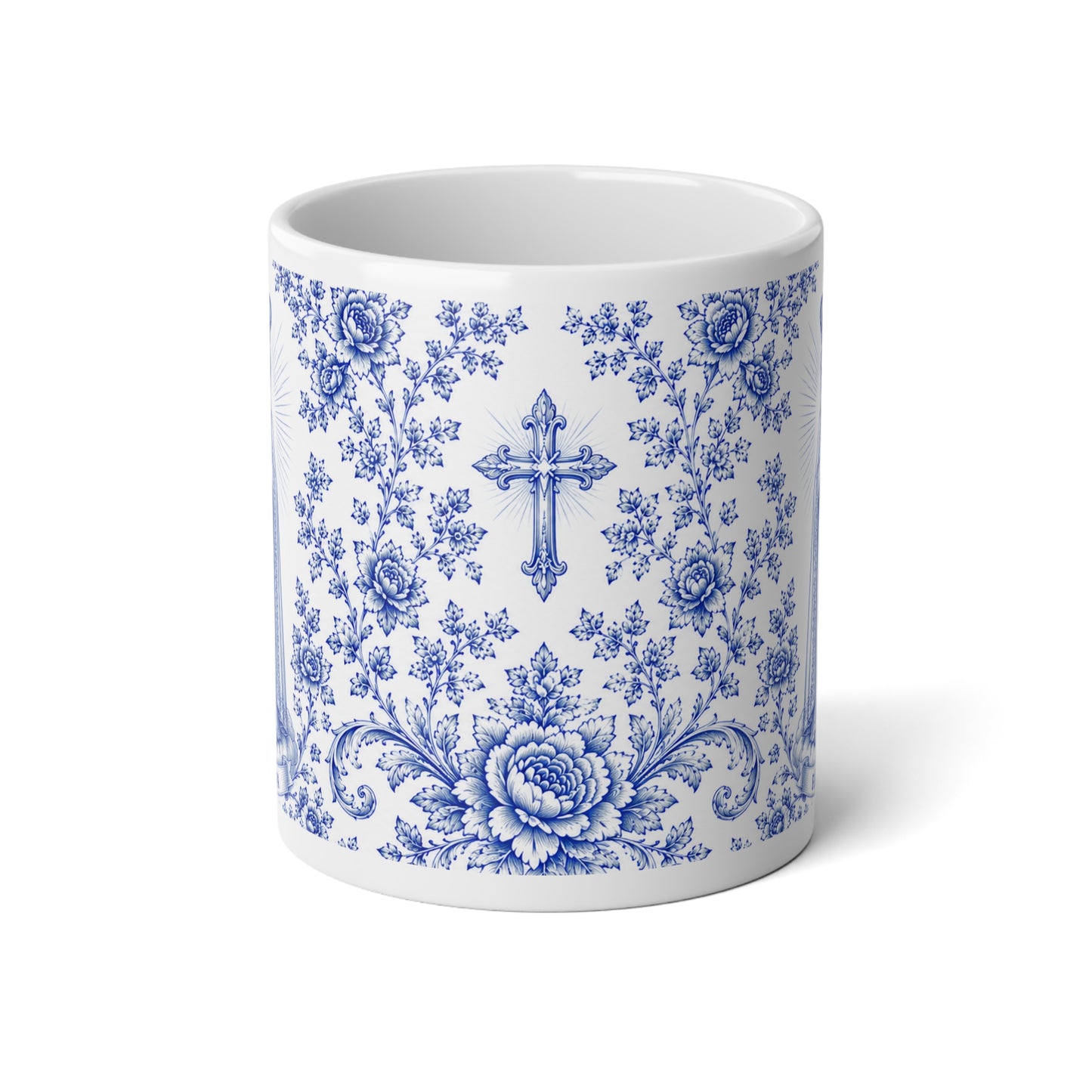 Our Lady of Fatima Jumbo Mug — 20oz Catholic Prayer Coffee Cup