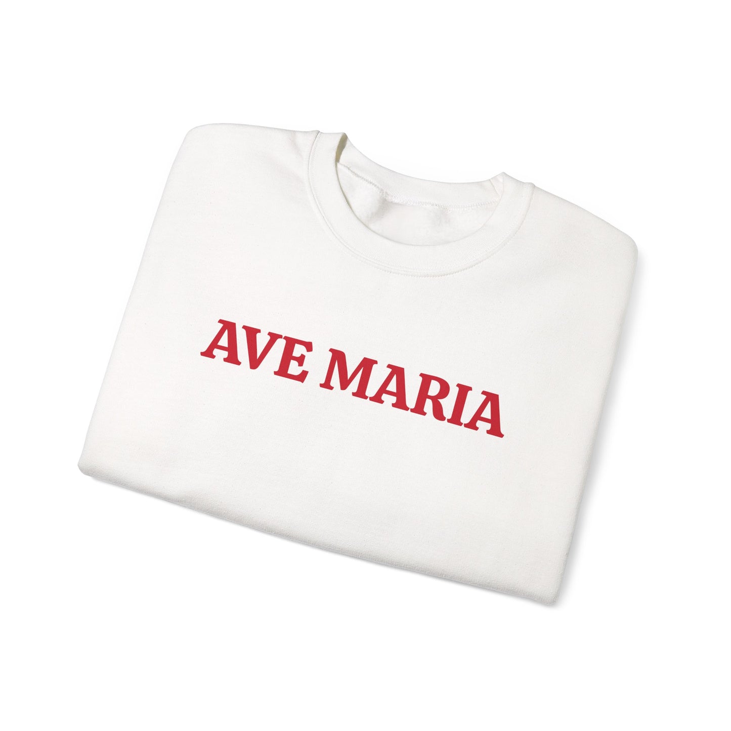 Ave Maria Crewneck Sweatshirt — Catholic Prayer Pullover