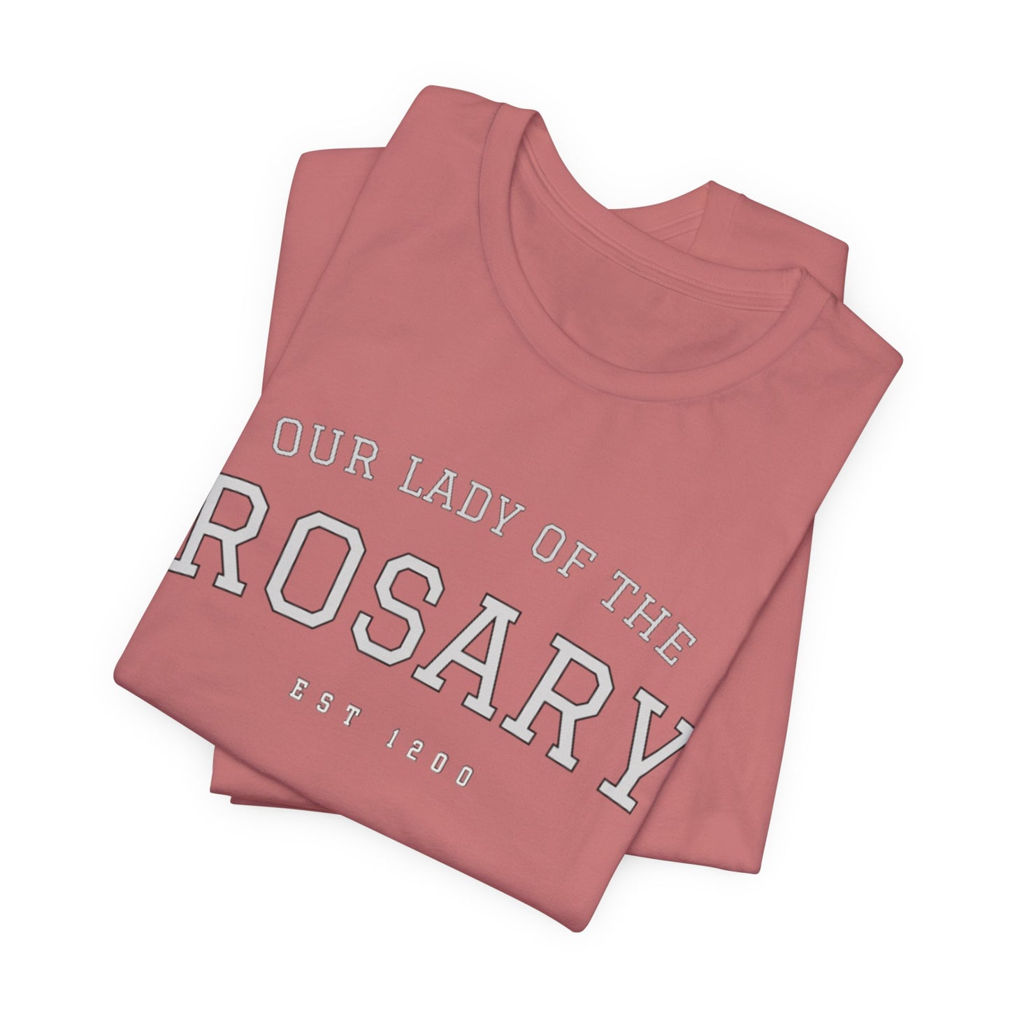 Our Lady of the Rosary Tee — Catholic Marian Prayer T‑Shirt