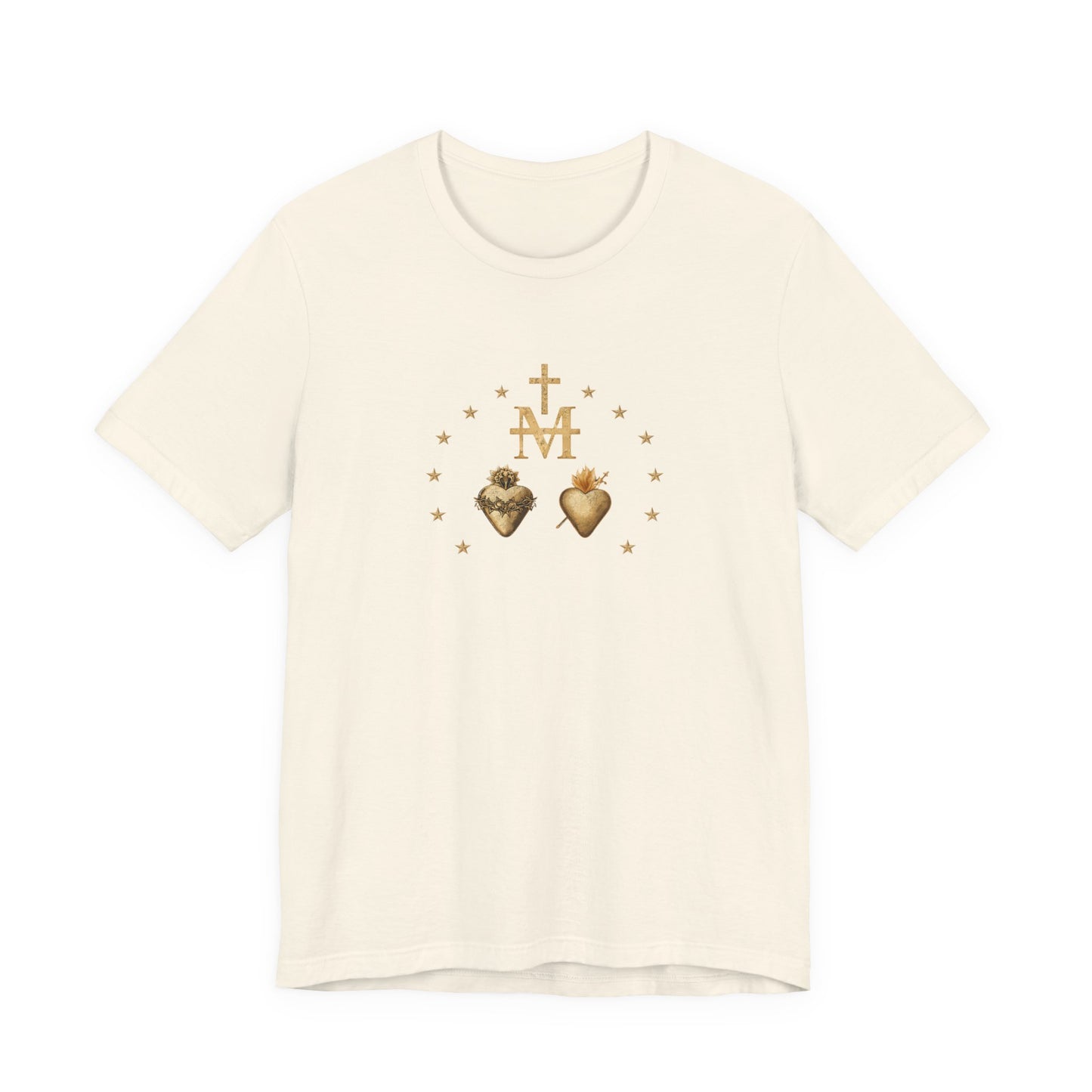 Sacred Hearts & Marian Monogram Tee - Religious Catholic Devotional T-Shirt
