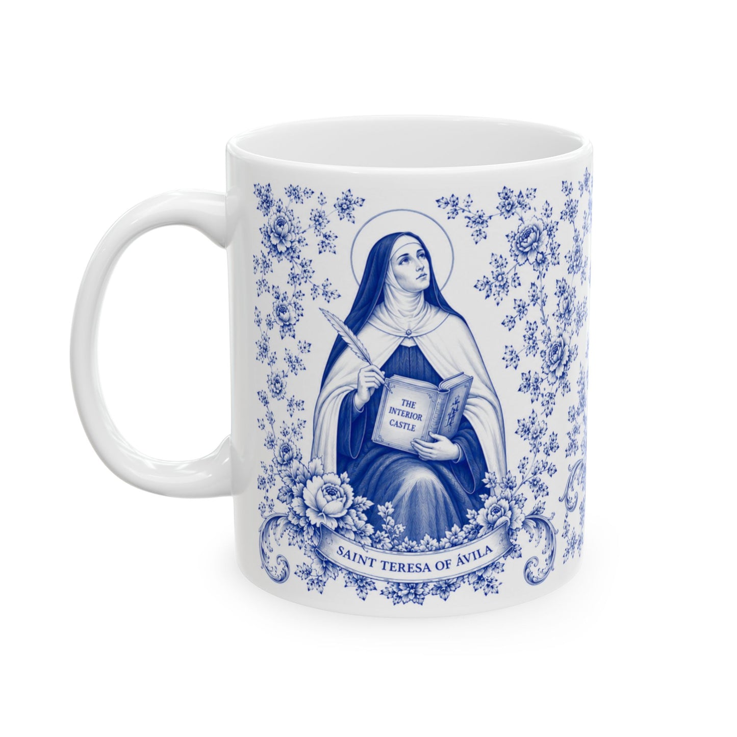 Saint Therese of Avila Ceramic Mug — Catholic Saint Prayer Mug (11oz & 15oz)