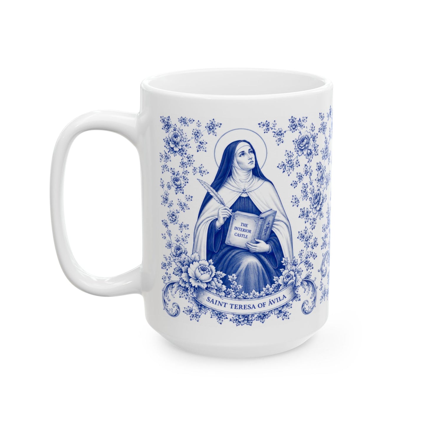 Saint Therese of Avila Ceramic Mug — Catholic Saint Prayer Mug (11oz & 15oz)