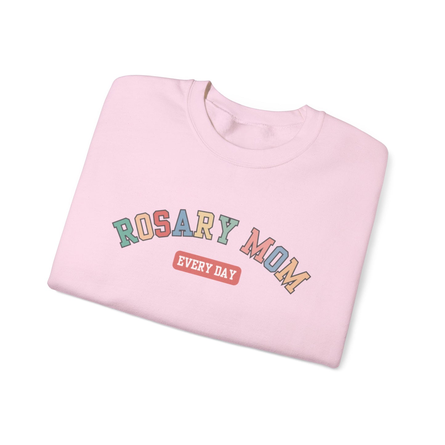 Rosary Mom Catholic Crewneck Sweatshirt