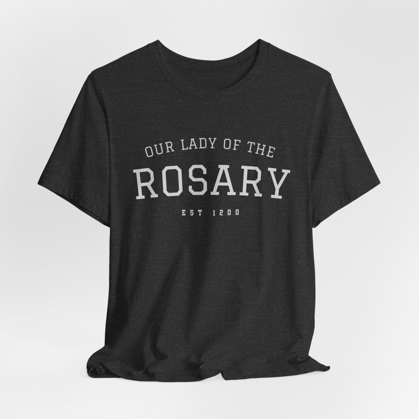 Our Lady of the Rosary Tee — Catholic Marian Prayer T‑Shirt