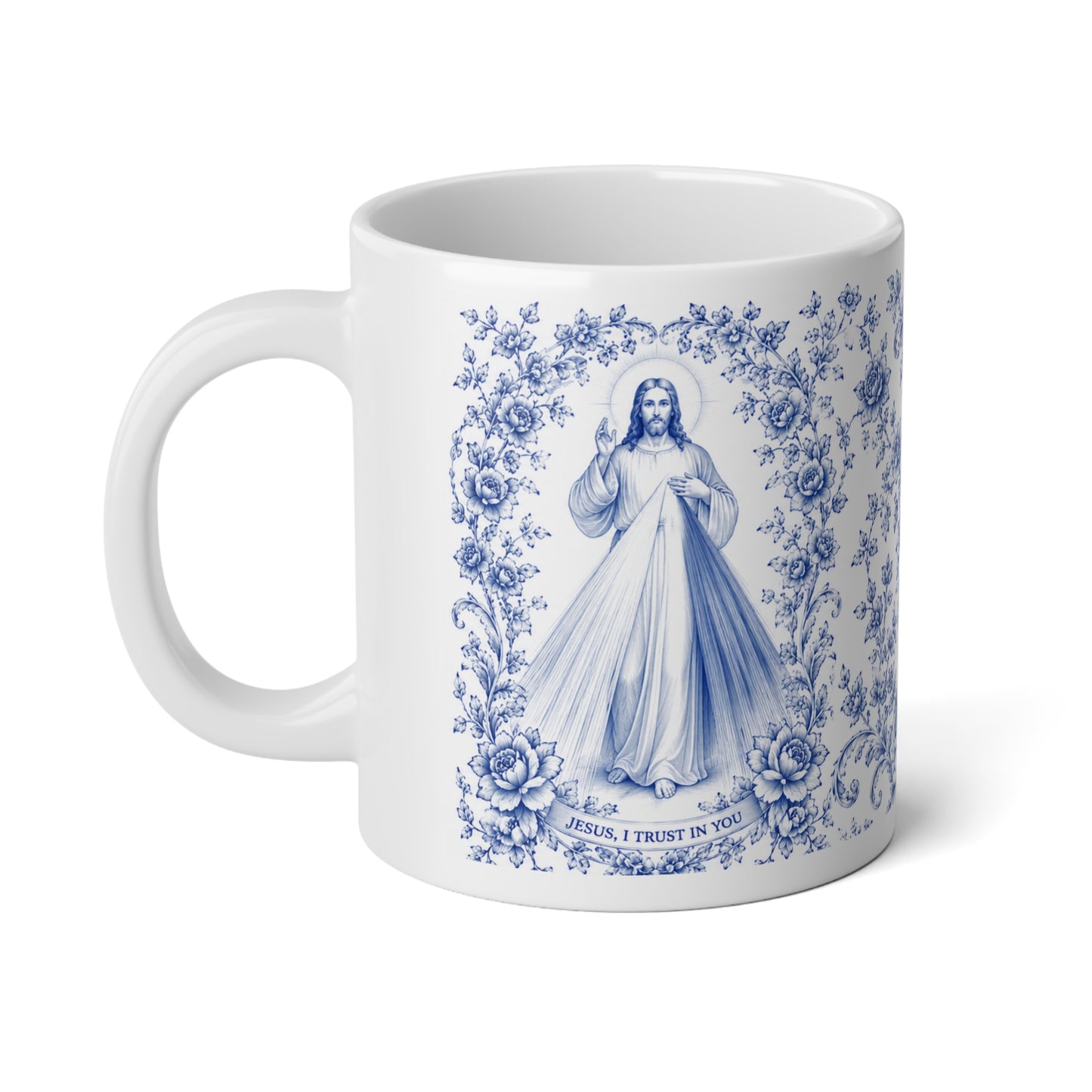 Divine Mercy Catholic Jumbo Mug — 20oz Religious Coffee Cup