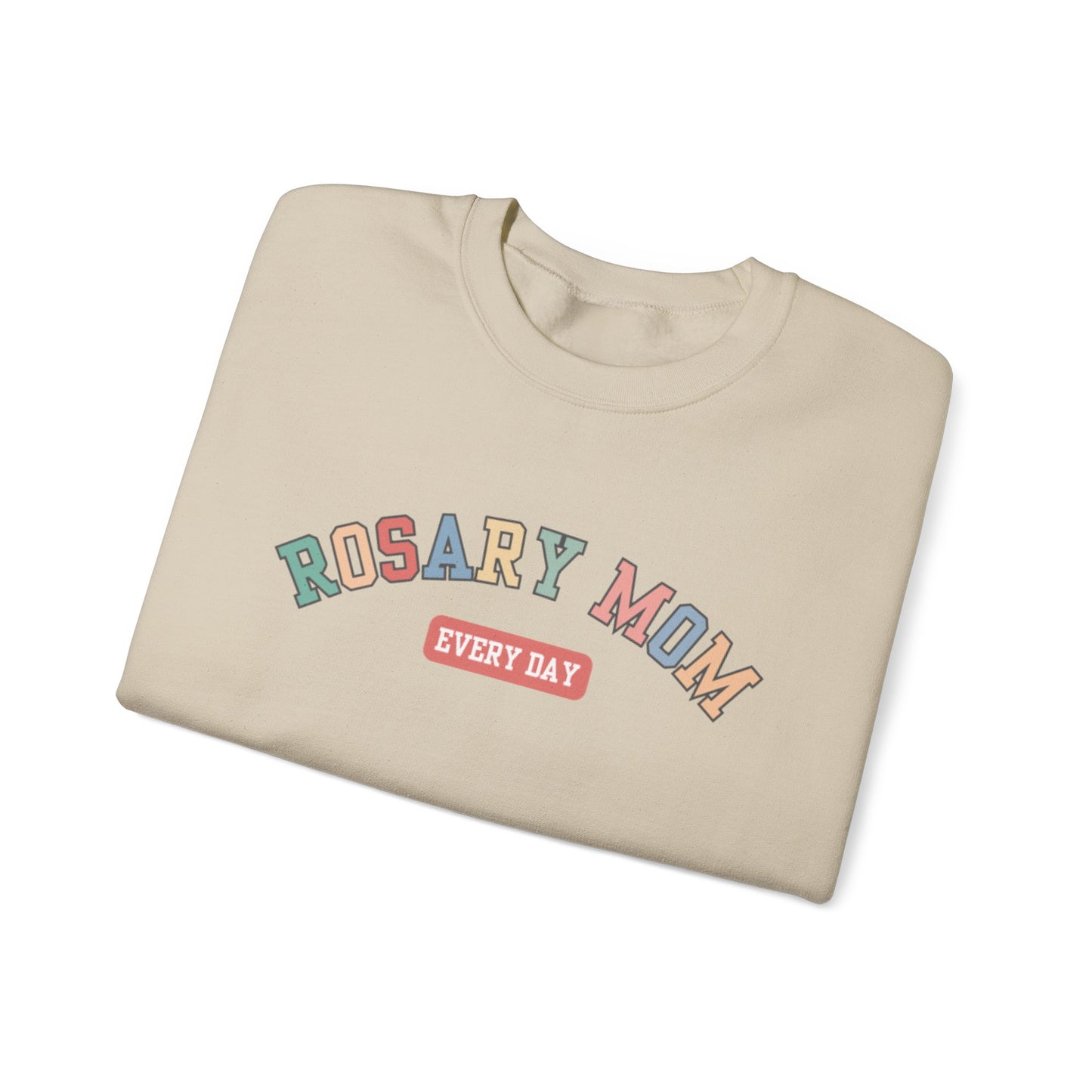 Rosary Mom Catholic Crewneck Sweatshirt