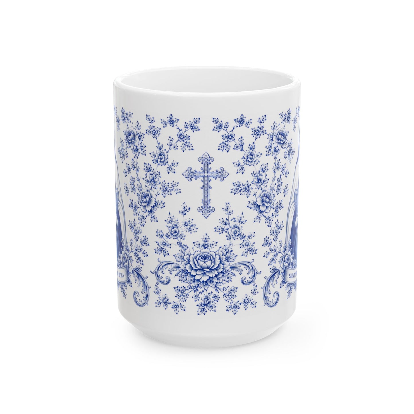 Saint Therese of Avila Ceramic Mug — Catholic Saint Prayer Mug (11oz & 15oz)