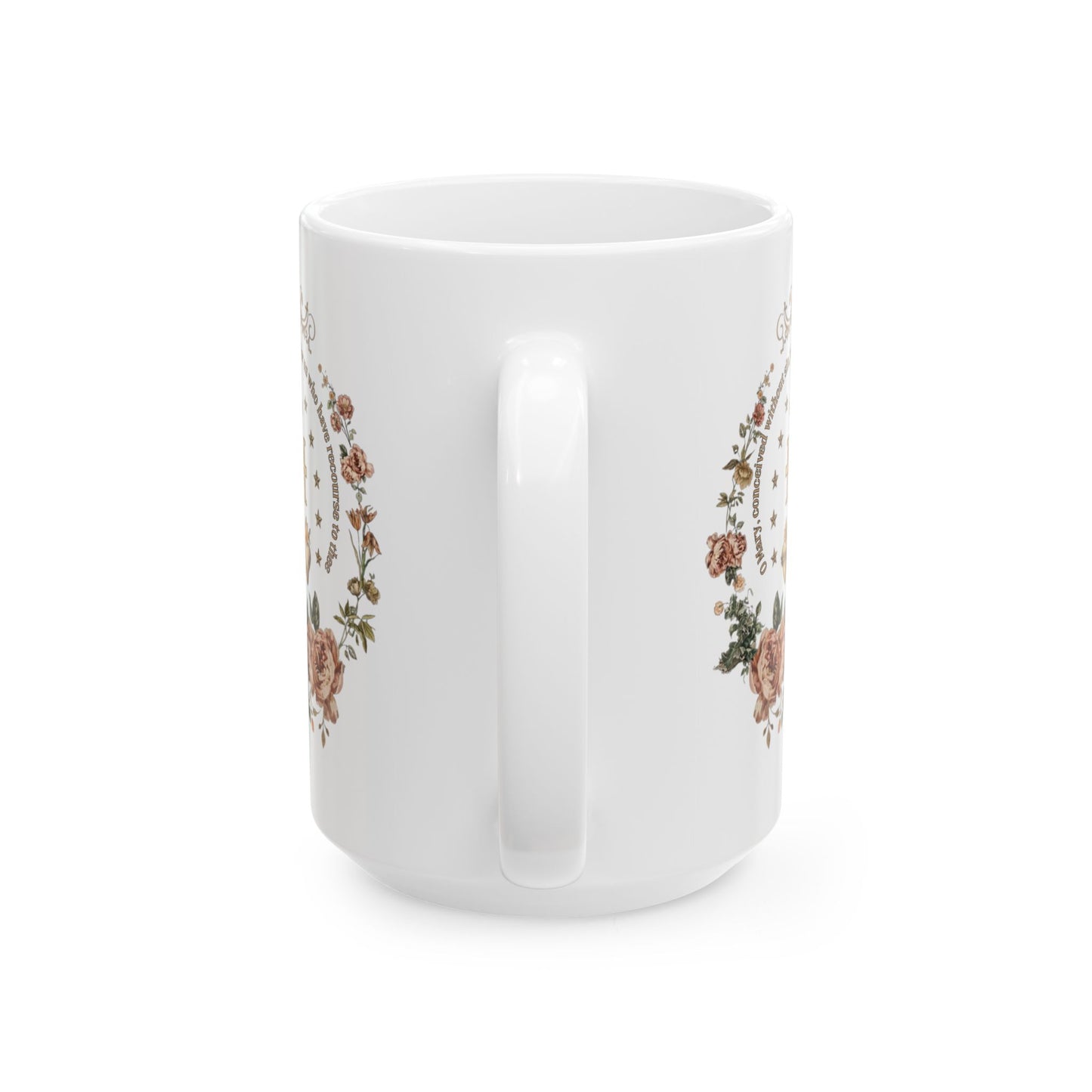 Catholic Marian Devotion Ceramic Mug — Blessed Virgin Prayer Coffee Cup (11oz & 15oz)