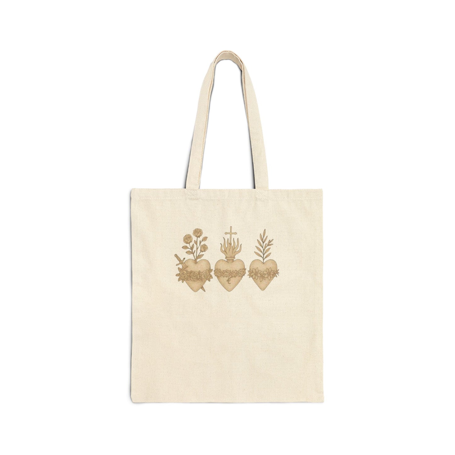Sacred Heart Catholic Cotton Canvas Tote Bag