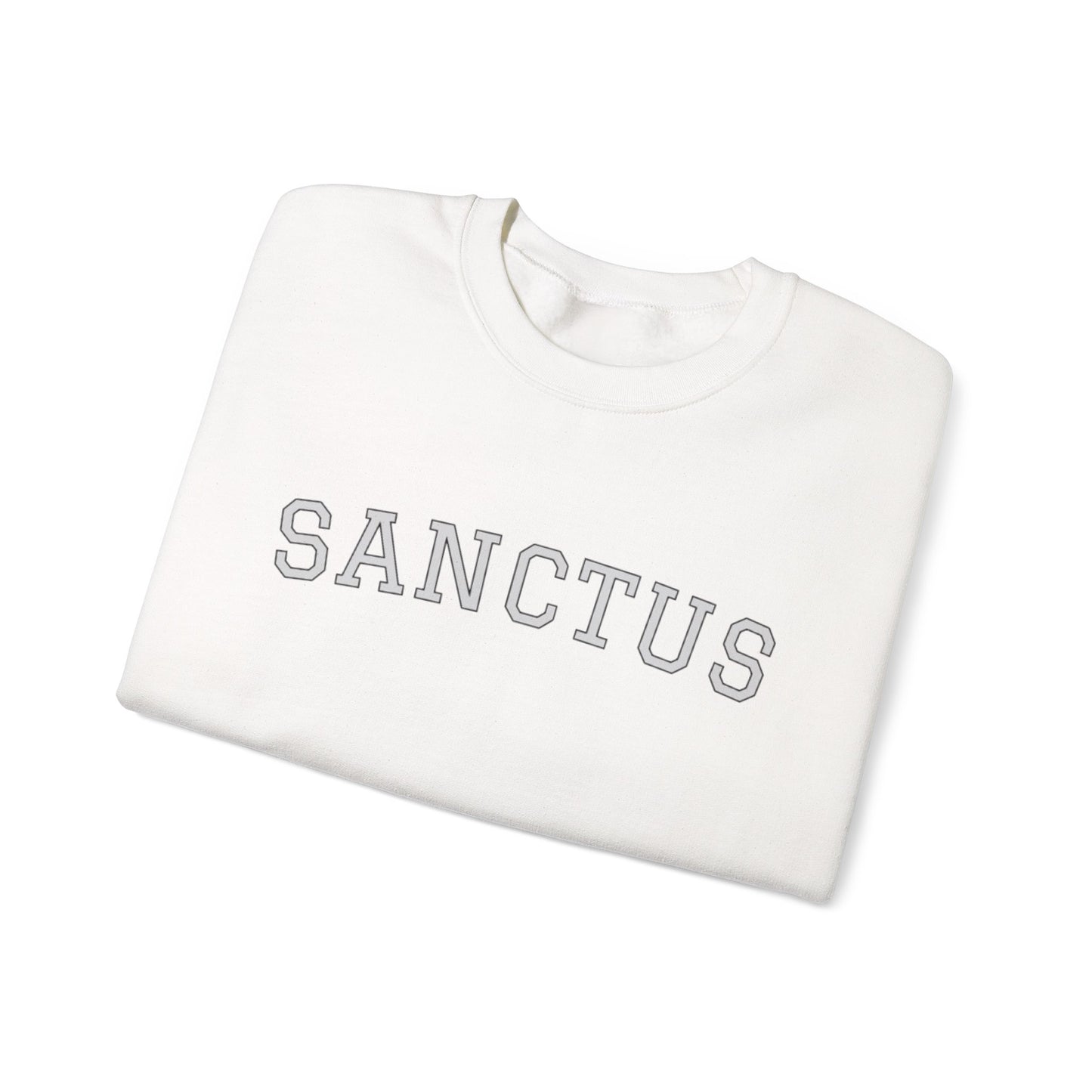 Sanctus Crewneck Sweatshirt — Minimal Latin Catholic Apparel