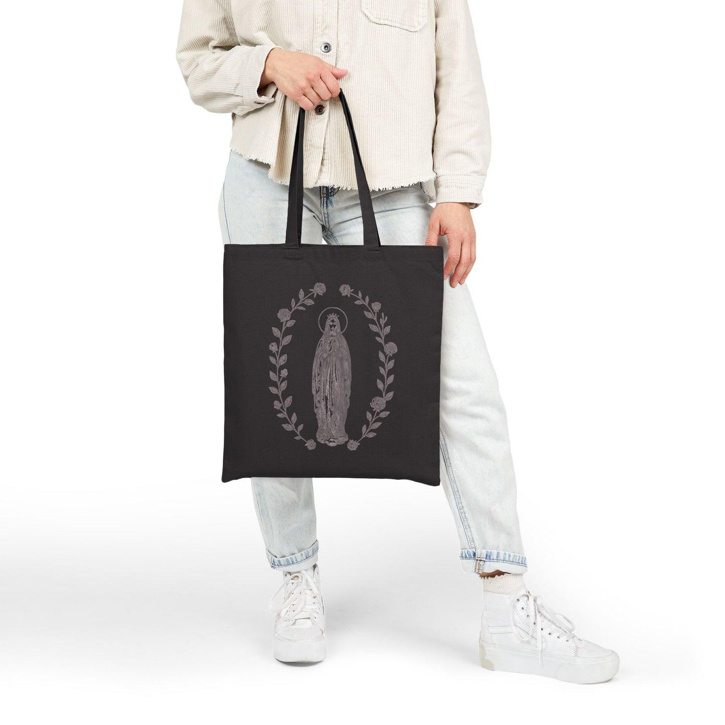 Blessed Mother Catholic Tote Bag — Mary Prayer Canvas Tote