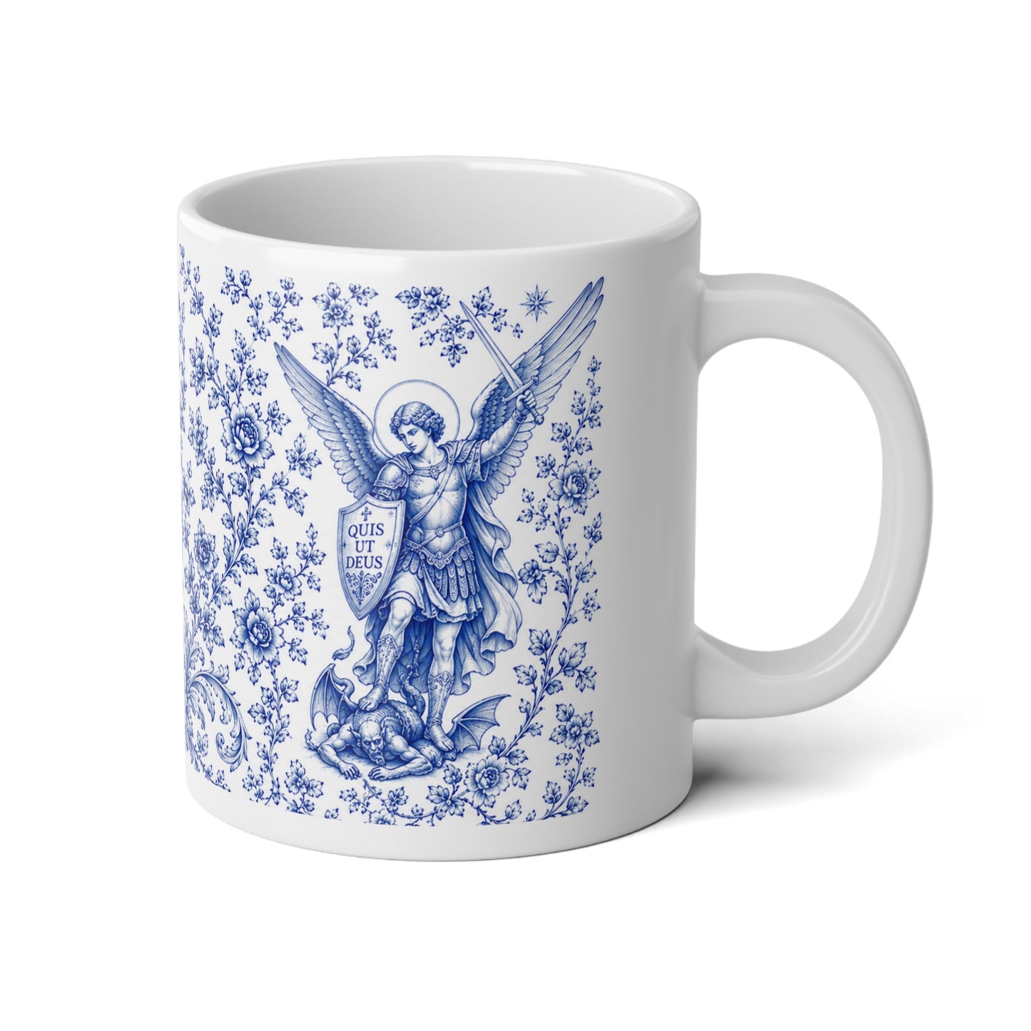 Saint Michael Archangel Catholic Jumbo Mug — 20oz Religious Coffee Cup