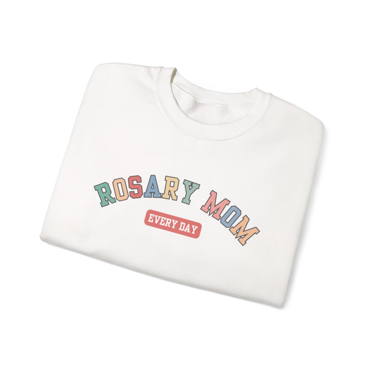 Rosary Mom Catholic Crewneck Sweatshirt