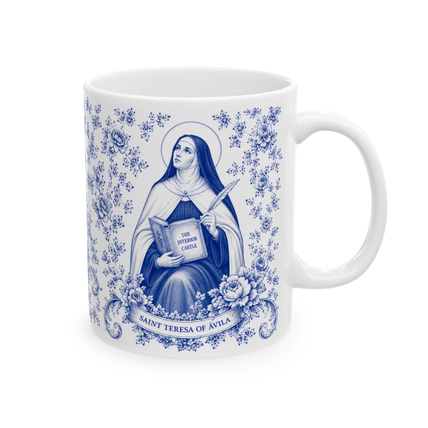 Saint Therese of Avila Ceramic Mug — Catholic Saint Prayer Mug (11oz & 15oz)