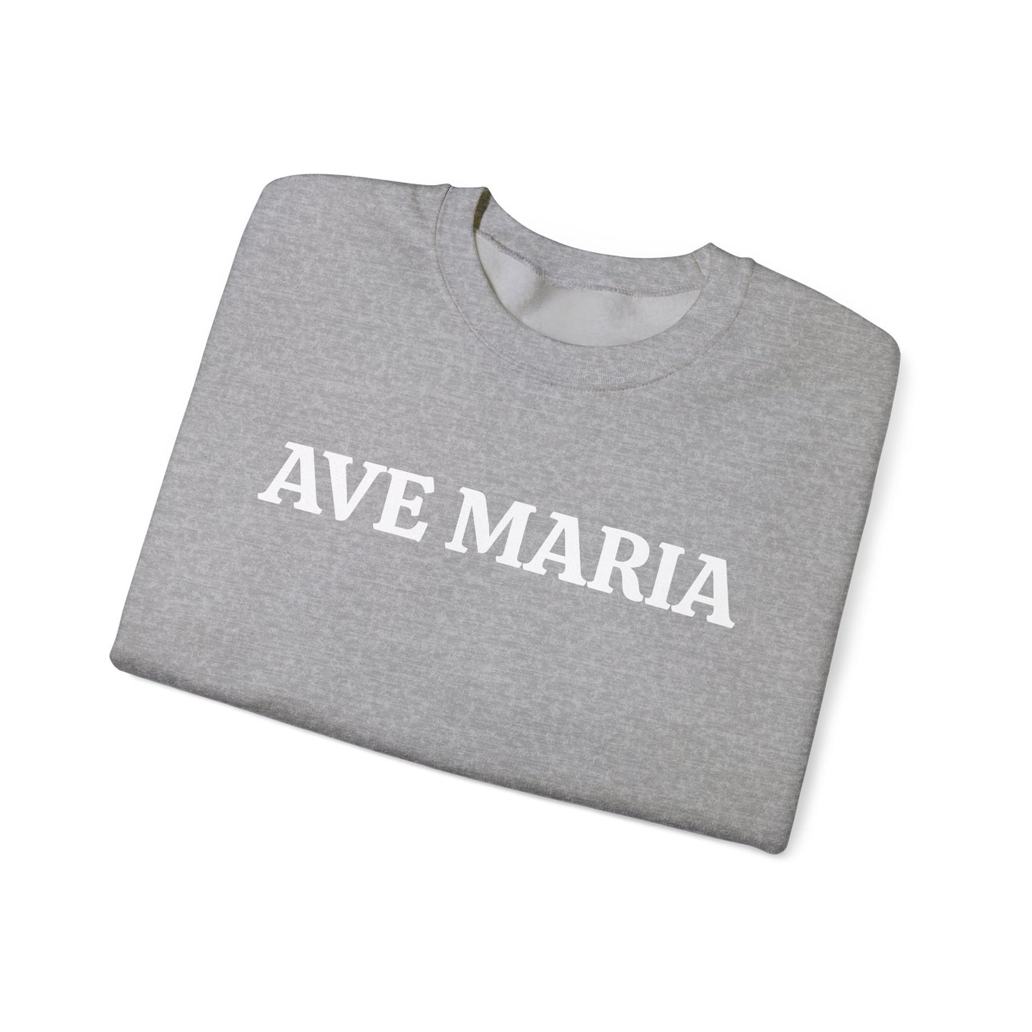Ave Maria Crewneck Sweatshirt — Catholic Prayer Pullover
