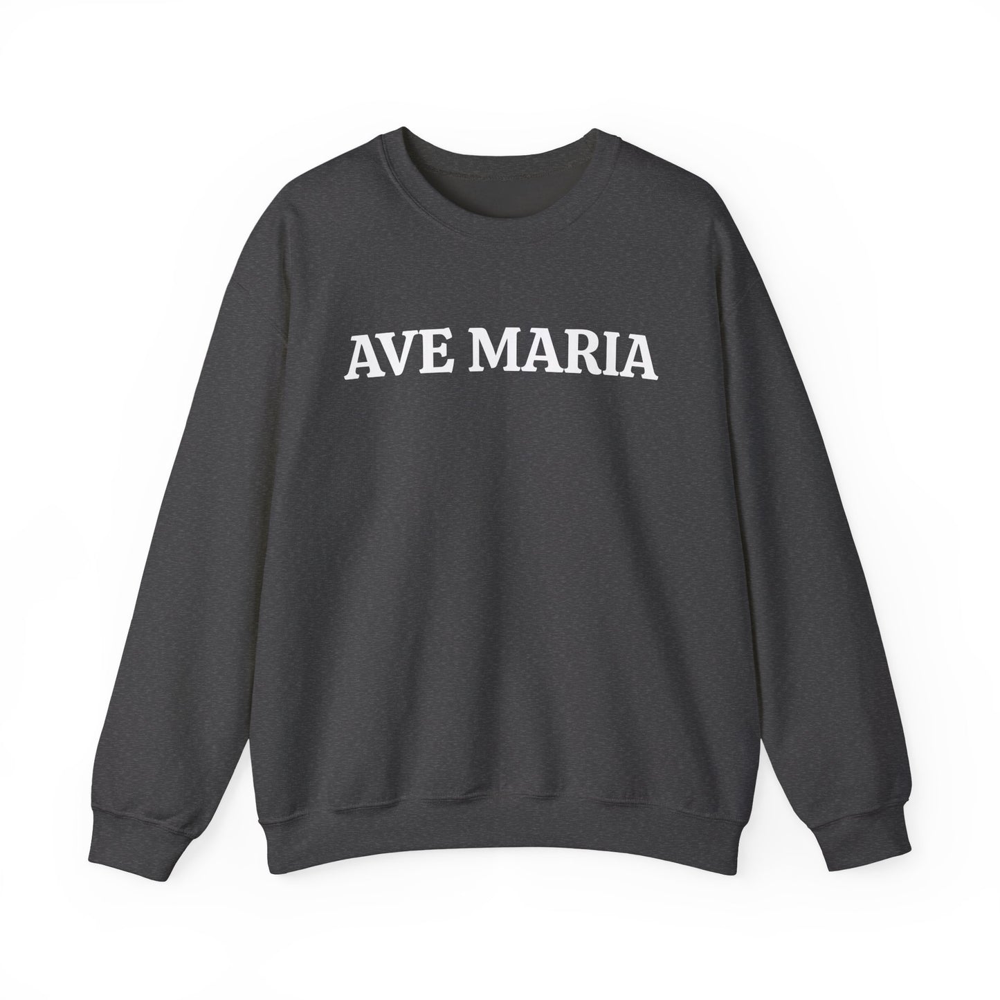 Ave Maria Crewneck Sweatshirt — Catholic Prayer Pullover