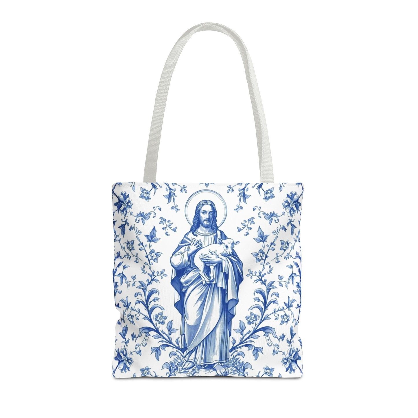 Jesus "The Good Shepherd" Toile Canvas Tote Bag