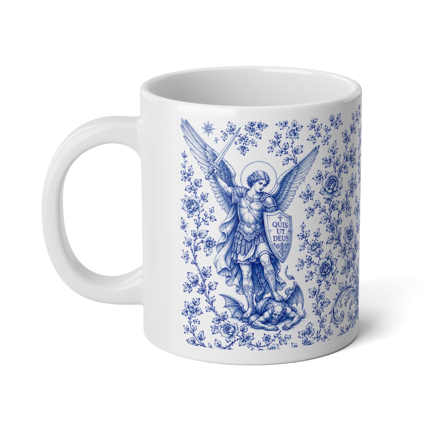 Saint Michael Archangel Catholic Jumbo Mug — 20oz Religious Coffee Cup