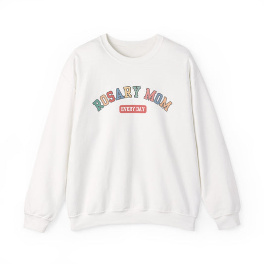 Rosary Mom Catholic Crewneck Sweatshirt