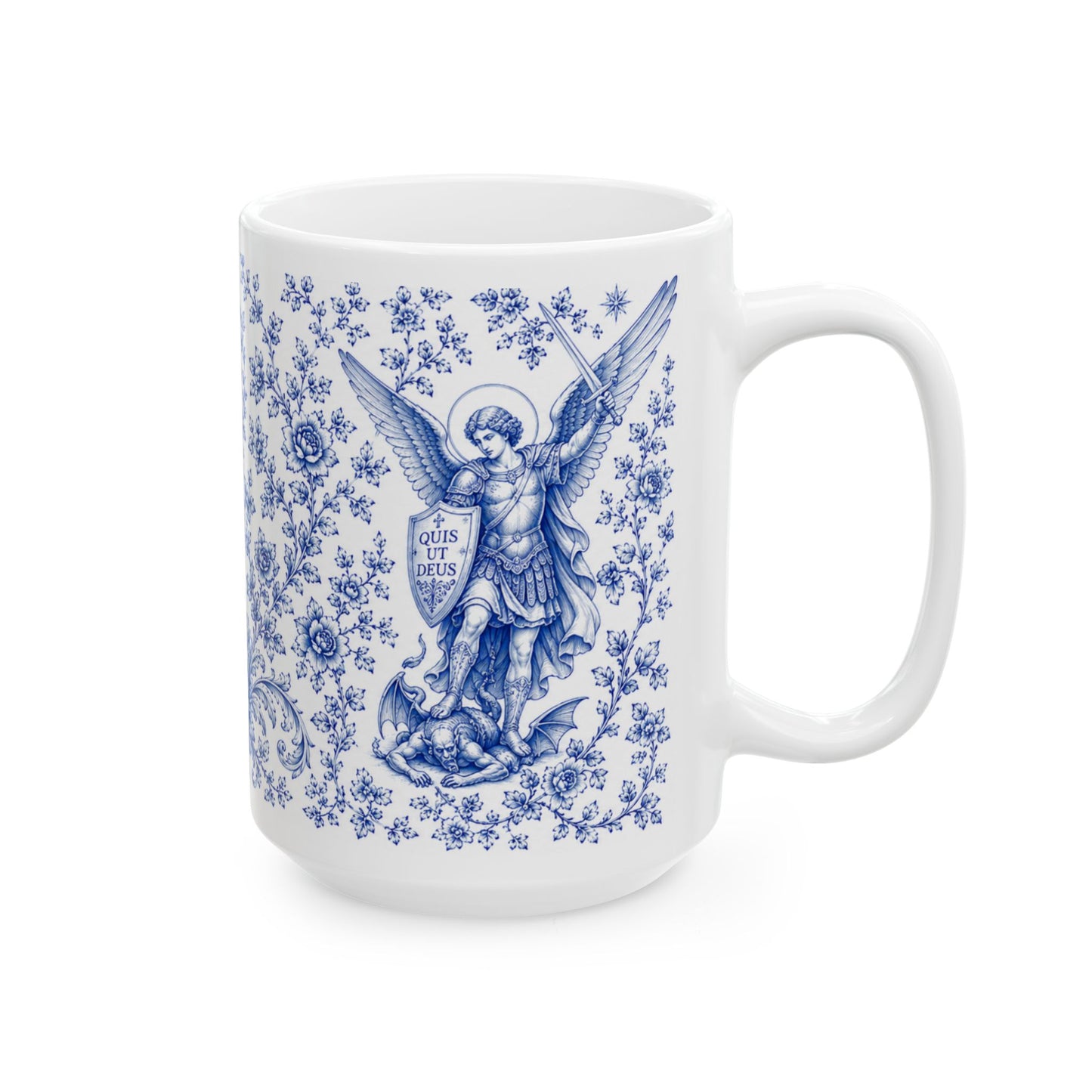 Saint Michael Ceramic Mug — Catholic Angel Coffee Mug (11oz & 15oz)