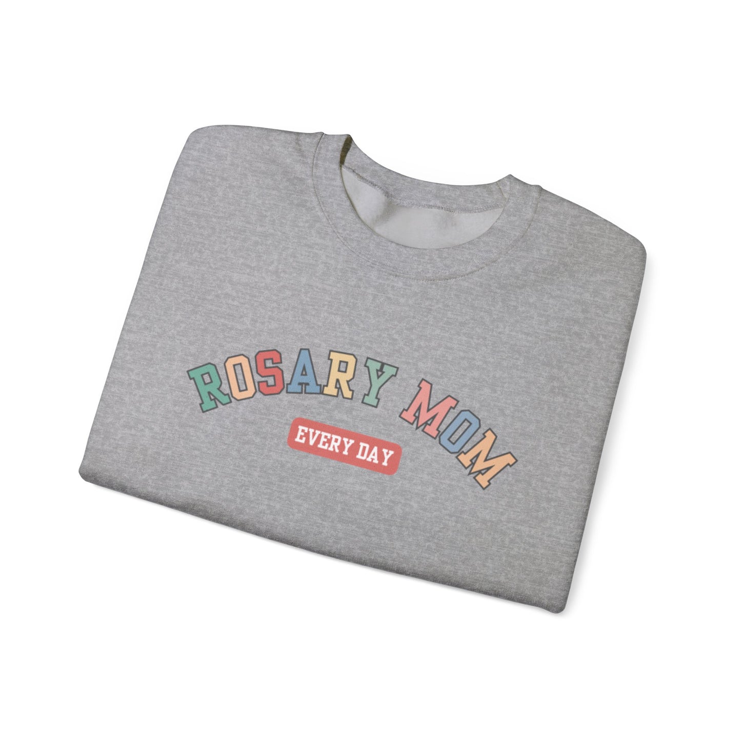 Rosary Mom Catholic Crewneck Sweatshirt