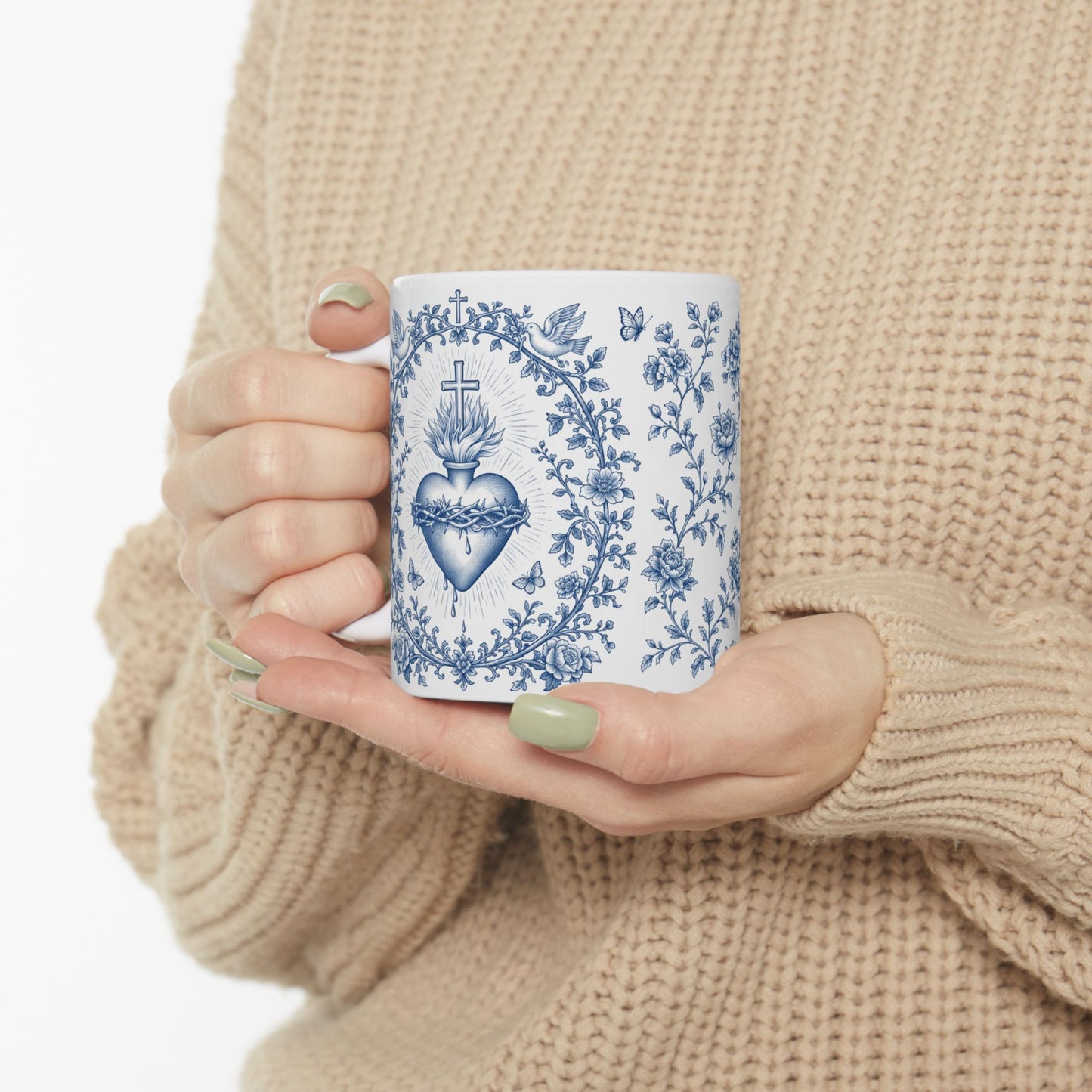 Sacred Heart of Jesus Ceramic Mug — Catholic Faith Coffee Cup (11oz/15oz)