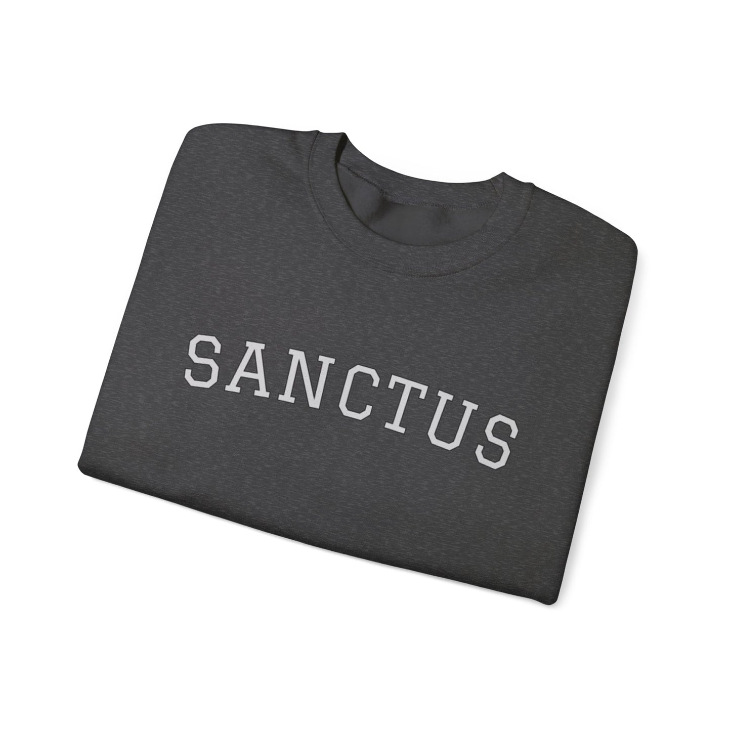 Sanctus Crewneck Sweatshirt — Minimal Latin Catholic Apparel