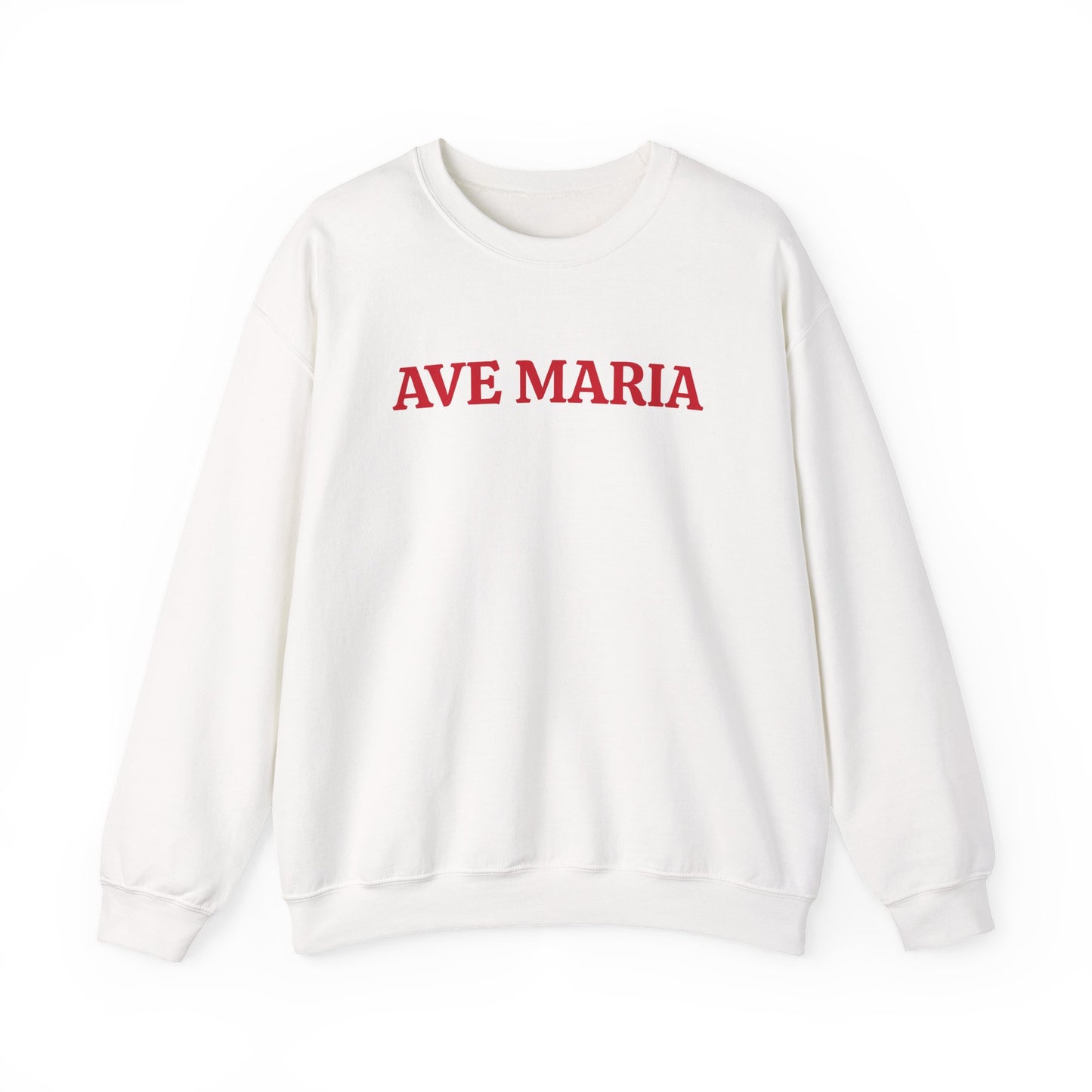 Ave Maria Crewneck Sweatshirt — Catholic Prayer Pullover