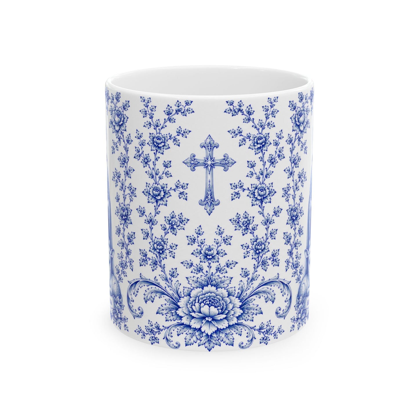 Saint Dymphna Ceramic Mug — Catholic Angel Coffee Mug (11oz & 15oz)