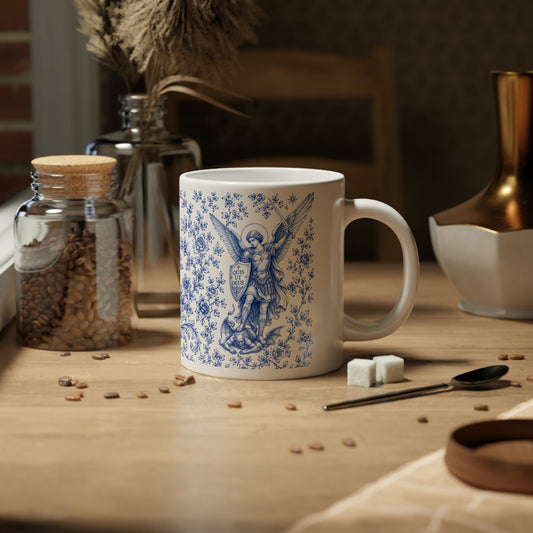 Saint Michael Archangel Catholic Jumbo Mug — 20oz Religious Coffee Cup