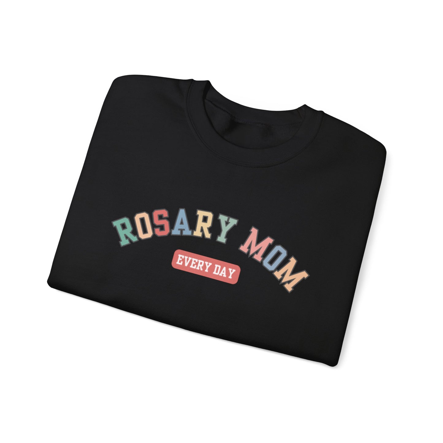 Rosary Mom Catholic Crewneck Sweatshirt